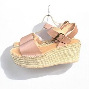 🌻NEW w/box Soludos Minorca Dove Gray High Platform Sandals Size 10